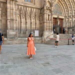 House of CB Peach Midi Dress